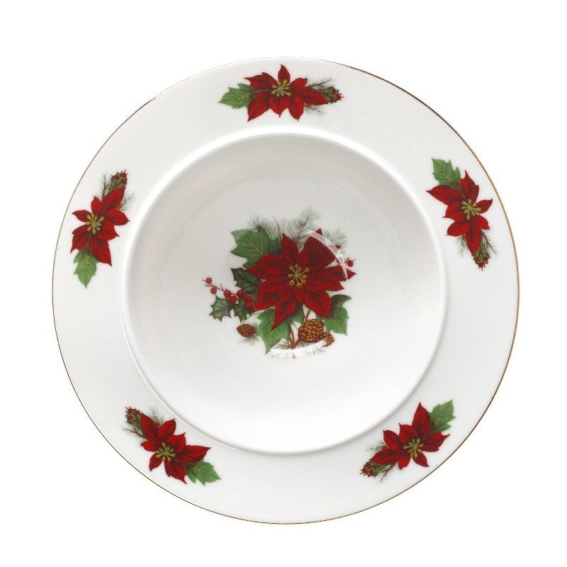 CRYSPO TRIO - ΣΗΜΑΝΤΙΚΟ: Σε περίπτωση διαφοράς τιμής από το κατάστημα ισχύει παντα και μόνο η τιμή του καταστήματος Χριστουγεννιάτικη Σαλατιέρα Πορσελάνης Οβάλ 23εκ. Poise